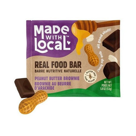 Left Coast Naturals, Peanut Butter Brownie Bar, 53 Grams (Case Of 12)