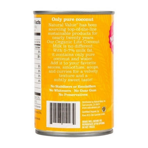 Left Coast Naturals, Organic Lite Coconut Milk, 397 Ml (Case Of 12)