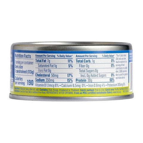 Left Coast Naturals, Albacore Tuna In Olive Oil, 142 Grams (Case Of 12)