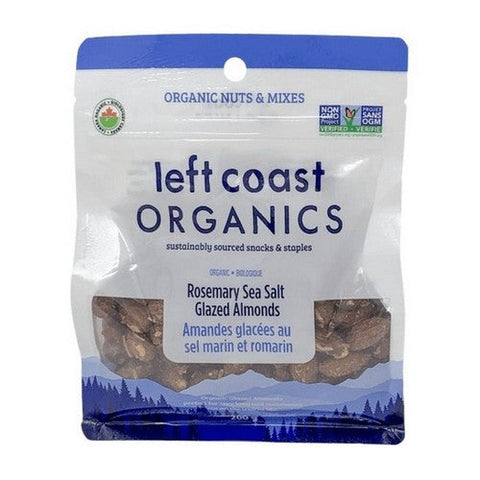 Left Coast Naturals, Organic Rosemary Sea Salt Glazed Almonds, 200 Grams (Case Of 8)