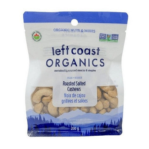 Left Coast Naturals, Organic Roasted Salted Cashews, 200 Grams (Case Of 8)