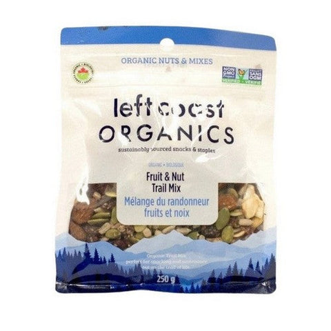 Left Coast Naturals, Organic Fruit And Nut Trail Mix, 250 Grams (Case Of 8)