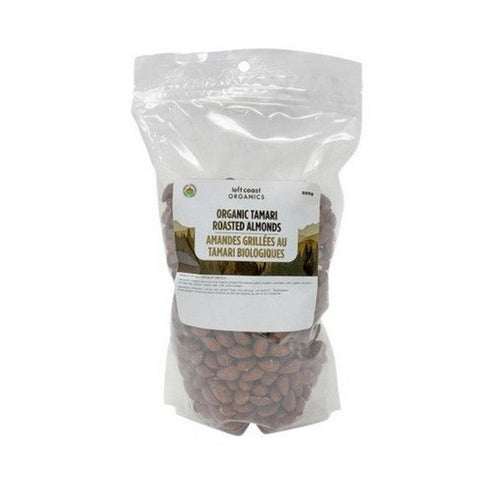 Left Coast Naturals, Organic Tamari Roasted Almonds, 800 Grams (Case Of 6)