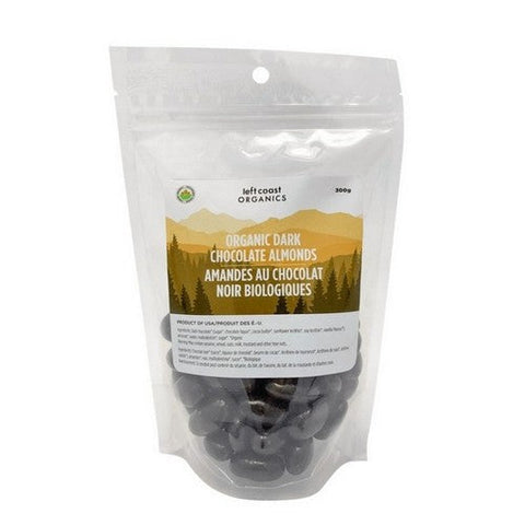 Left Coast Naturals, Organic Dark Chocolate Almonds, 300 Grams (Case Of 12)