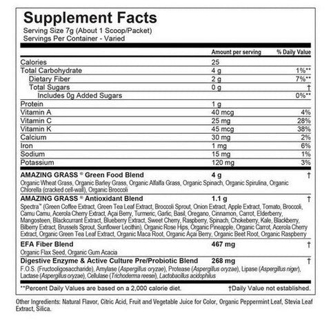 Amazing Grass, Superfood Antioxidant And Greens, 7.4 Oz