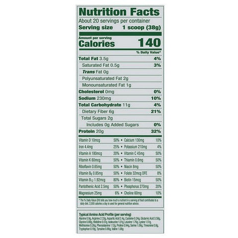 Vega, Organic All-In-One Vegan Protein Powder Plain, 26.9 Oz