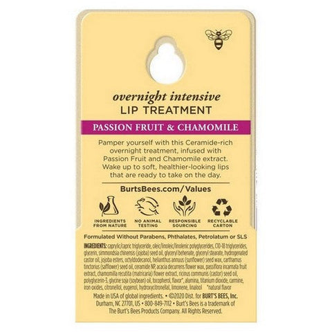 Burts Bees, Overnight Intensive Lip Treatment Passionfruit And Chamomile, 0.25 Oz (Case Of 4)