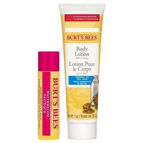 Burts Bees, Gift Set Watermelon Lip Balm And Body Lotion, 2 Count (Case Of 4)