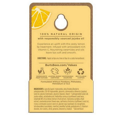 Burts Bees, Lip Treatment Lemon Sorbet, 0.25 Oz (Case Of 4)