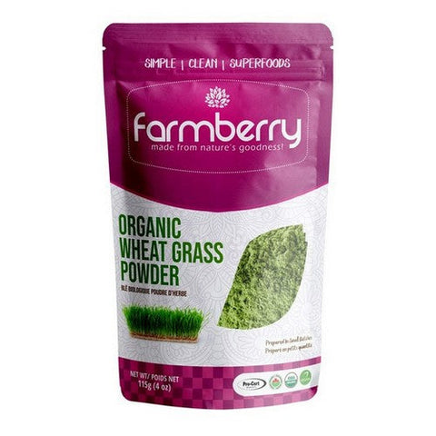 Farmberry, Farmberry Powder Organic Wheat Grass, 115 Grams
