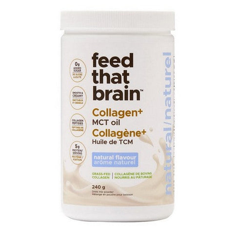 Feed That Brain, Feed That Brain Collagen + MCT Natural, 240 Grams