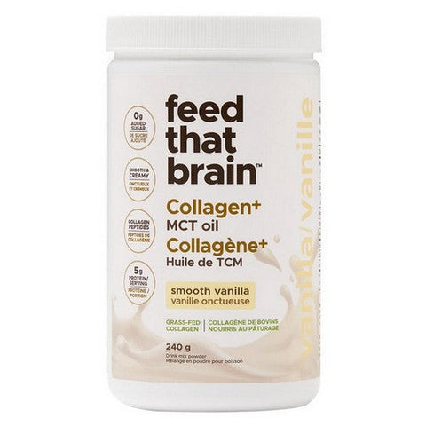 Feed That Brain, Feed That Brain Collagen + MCT Vanilla, 240 Grams
