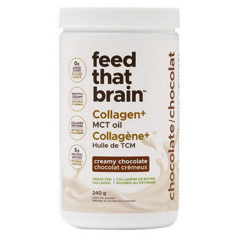 Feed That Brain, Feed That Brain Collagen + MCT Chocolate, 240 Grams