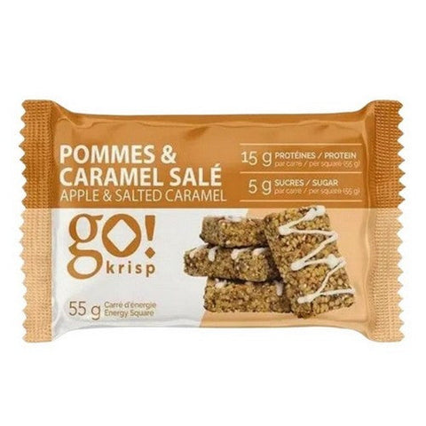 Go Nutrition, Go Krisp Apple Salted Caramel, 12 X 55 Grams