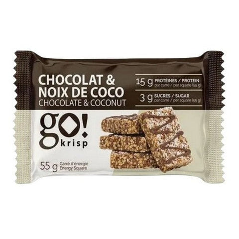 Go Nutrition, Go Krisp Chocolate Coconut, 12 X 55 Grams