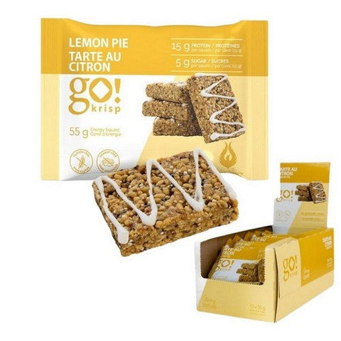 Go Nutrition, Go Krisp Lemon Pie, 12 X 55 Grams