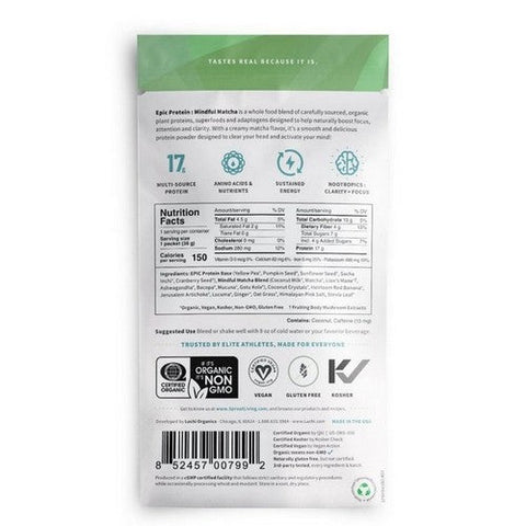 Sprout Living, Sprout Living Epic Blends Mindful Matcha, 38 Grams (16 Count)
