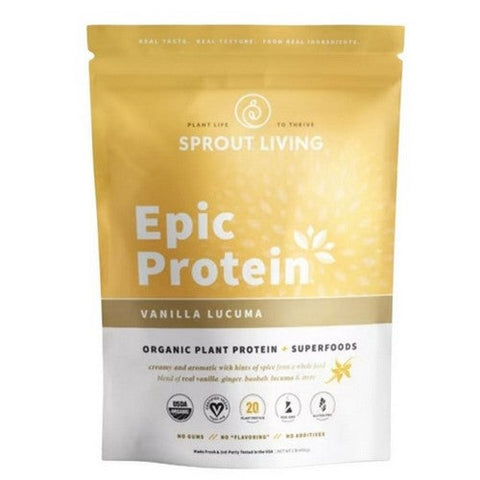Sprout Living, Sprout Living Epic Protein Vanilla Lucuma, 1 Lb