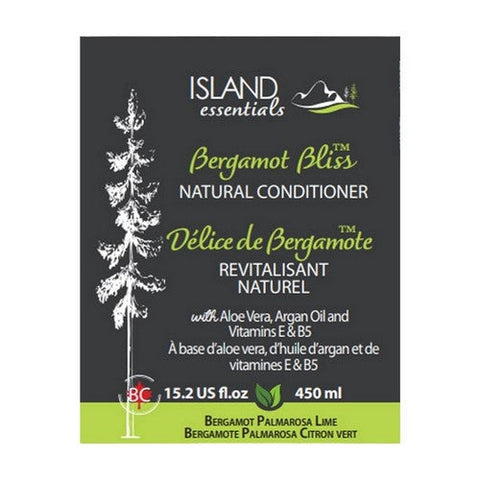 Island Essentials, Natural Conditioner Bergamot Bliss Bergamot Palmarosa Lime, 450 Ml