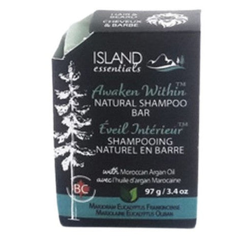 Island Essentials, Natural Shampoo Bar Awaken Within with Moroccan Argan Oil, 97 Grams