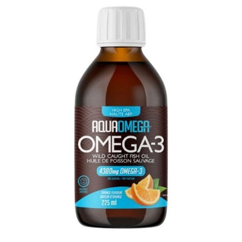 AquaOmega, Omega-3 Wild Caught Fish Oil High EPA Lemon, 4380 Mg, 225 Ml