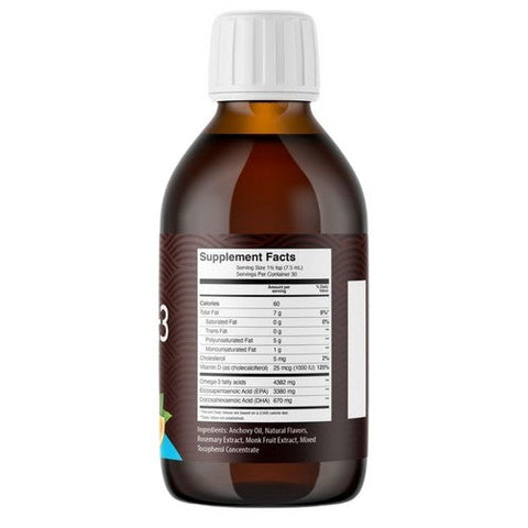 AquaOmega, Omega-3 Wild Caught Fish Oil High EPA Orange, 4380 Mg, 225 Ml