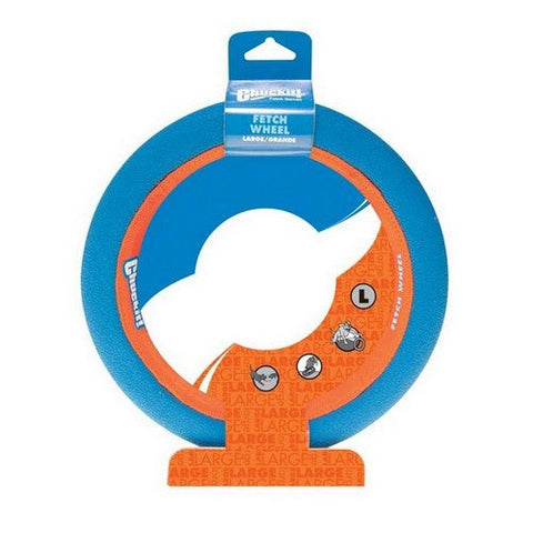 Chuckit!, Fetch Wheel Dog Toy, 1 Each, Blue / Orange (Large)
