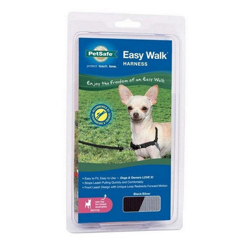 PetSafe, PetSafe Easy Walk Dog Harness, Black/Silver,  Petite