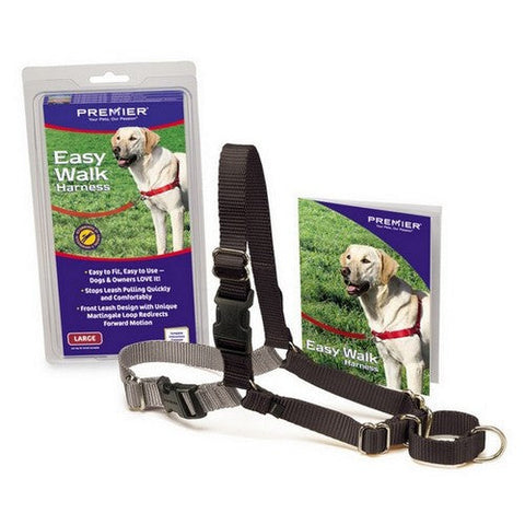 PetSafe, PetSafe Easy Walk Dog Harness, Black/Silver,  Large