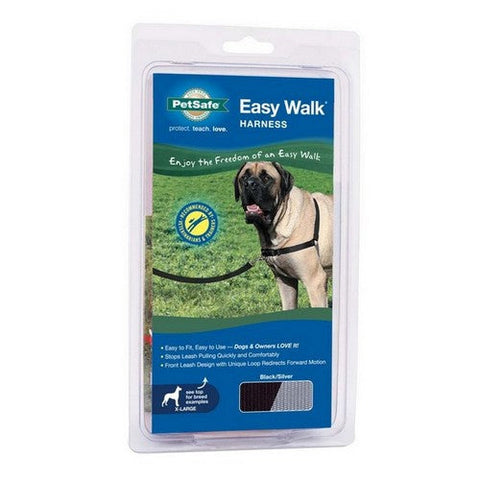 PetSafe, PetSafe Easy Walk Dog Harness, Black/Silver,  ExtraLarge