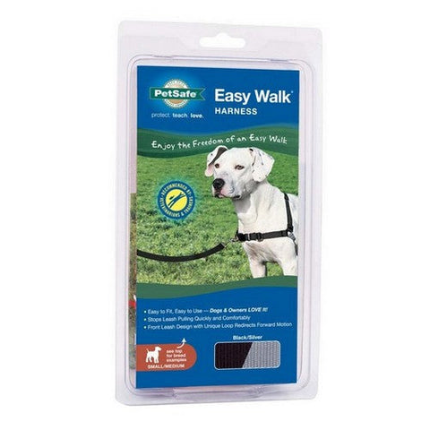 PetSafe, PetSafe Easy Walk Dog Harness, Black/Silver,  SM/Medium