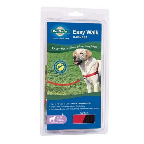 PetSafe, PetSafe Easy Walk Dog Harness, Black/Red,  Medium/Large