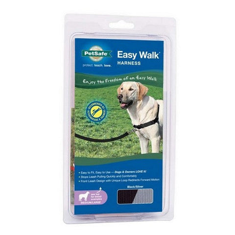 PetSafe, PetSafe Easy Walk Dog Harness, Black/Silver,  Medium/Large