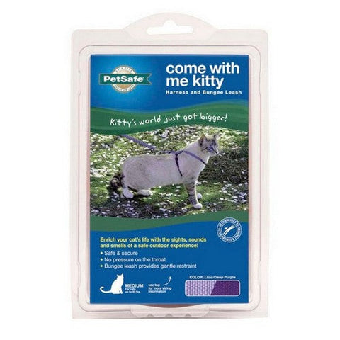 PetSafe, PetSafe Premier Come With Me Kitty Harness & Bungee Leash Combo, Lilac/Deep Purple,  Medium
