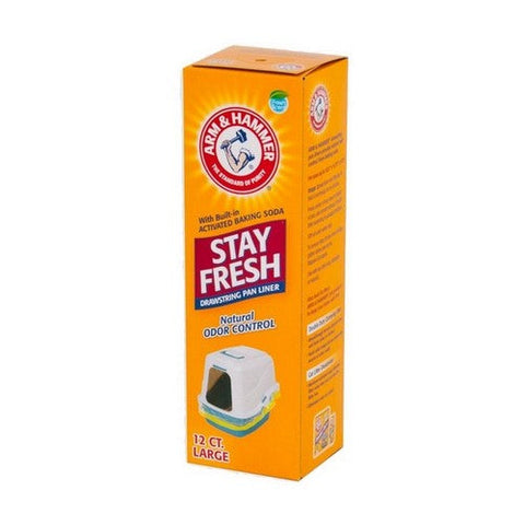 Arm & Hammer, Arm & Hammer Drawstring Liner for Cat Litter Pan, Clear,  12 Count, Large
