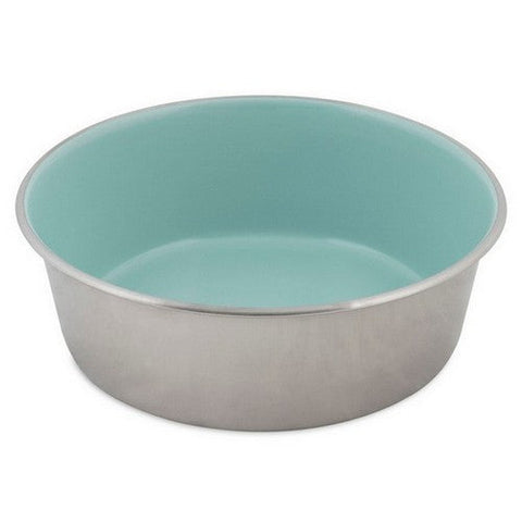 Petmate, Petmate Painted Stainless Steel Bowl, Eggshell Blue,  8 Cup