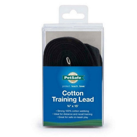 PetSafe, PetSafe Cotton Training Leash, Black,  5/8 In X 15 Feet