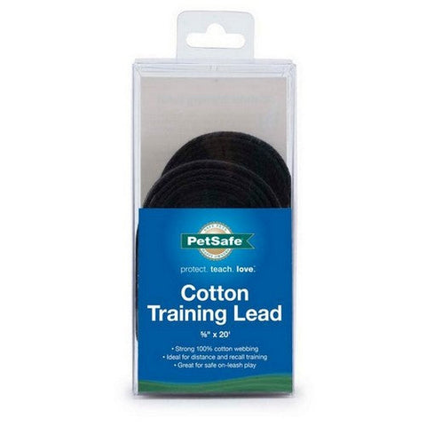PetSafe, PetSafe Cotton Training Leash, Black,  5/8 In X 20 Feet