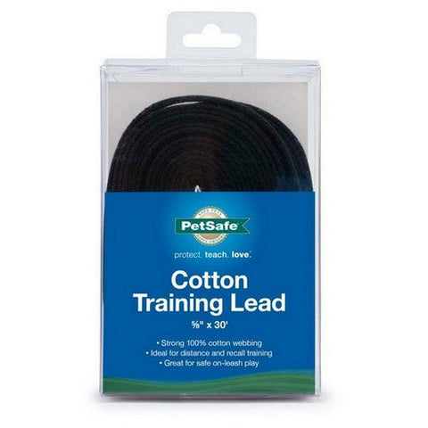 PetSafe, PetSafe Cotton Training Leash, Black,  5/8 In X 30 Feet