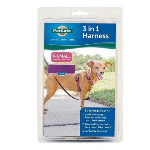 PetSafe, PetSafe 3in1 Dog Harness, Plum,  1 Each / ExtraSmall