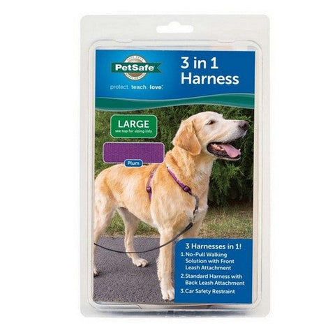 PetSafe, PetSafe 3in1 Dog Harness, Plum,  Large