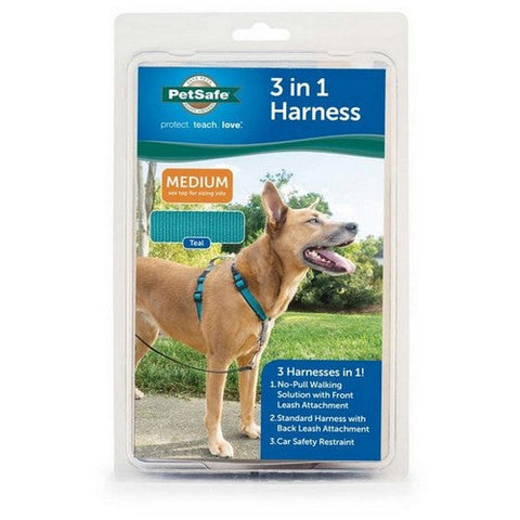 PetSafe, PetSafe 3in1 Dog Harness, Teal,  Medium