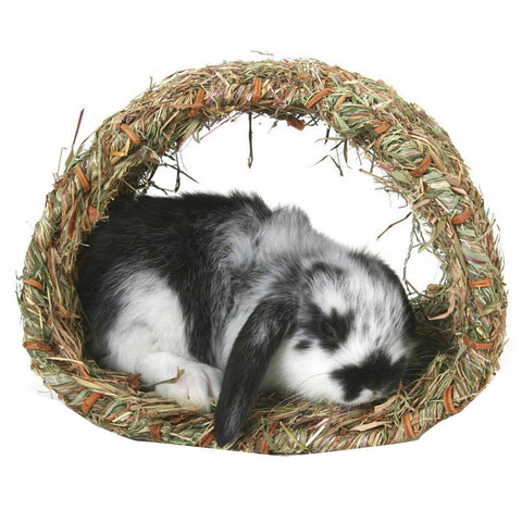 Marshall, Marshall Pet Products Peters Woven Grass Hide-A-Way Hut for Small Animals, 1 Each / Brown