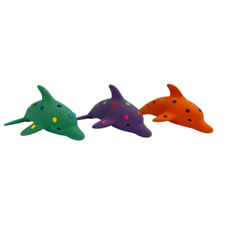 Multipet, Multipet Pet Envy Waylon the Dolphin Latex Dog Toys, 1 Each / 8.5 Inches, Assorted