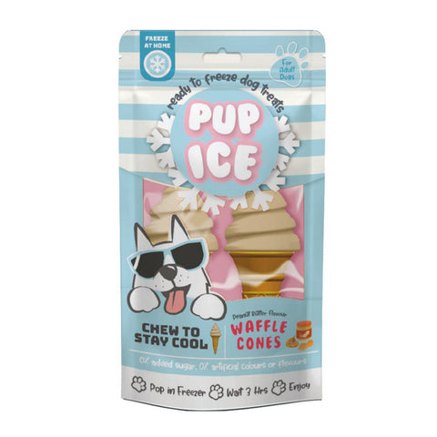 Spot, Spot Pup Ice Dog Chew Treat, Waffle Cone, Peanut Butter,  2 Pack