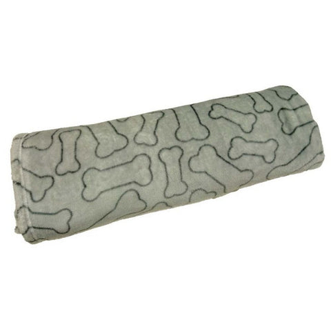 Spot, Spot Snuggler Bones Blanket, Grey,  30 In X 40 Inches