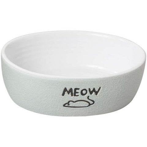 Spot, Spot Nantucket Meow Cat Bowl, 1 Each / 5 Inches / Grey