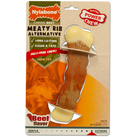 Nylabone, Nylabone Power Chew Marrow Bone Alternative Dog Chew Toy, 1 Each, Beef, Large/Giant, Up To 50 Lbs