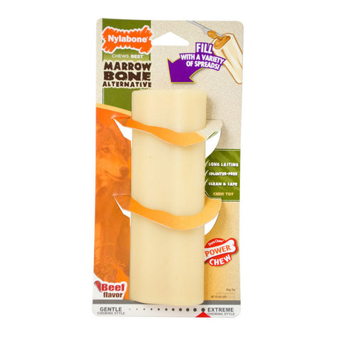 Nylabone, Nylabone Power Chew Giant Marrow Bone Alternative Beef Flavor Dog Chew Toy, 1 Each, Beef, Large/Giant, Up To 50 Lbs