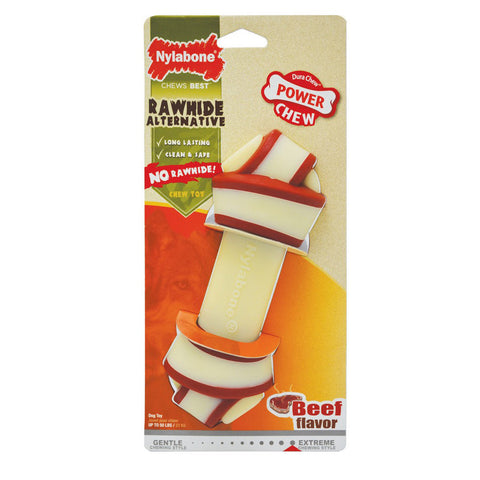 Nylabone, Nylabone Power Chew Rawhide Knot Chew Bone, 1 Each, Beef, Large/Giant, Up To 50 Lbs